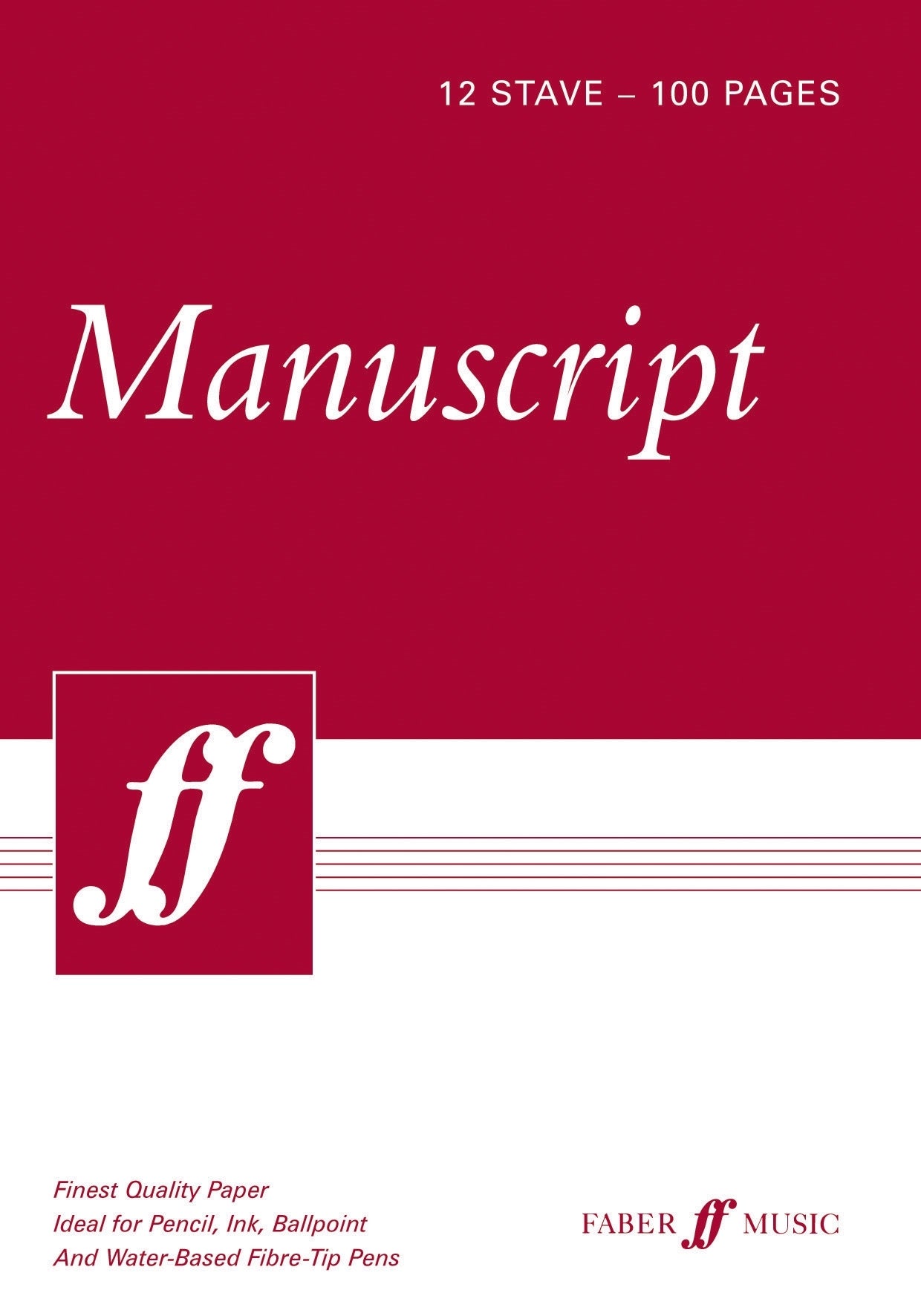 Manuscript 12 Stave 100 pages White FM