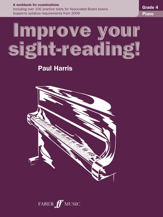 Improve Your Sight-Reading! Piano Grade 4 Harris purple New Ed FM