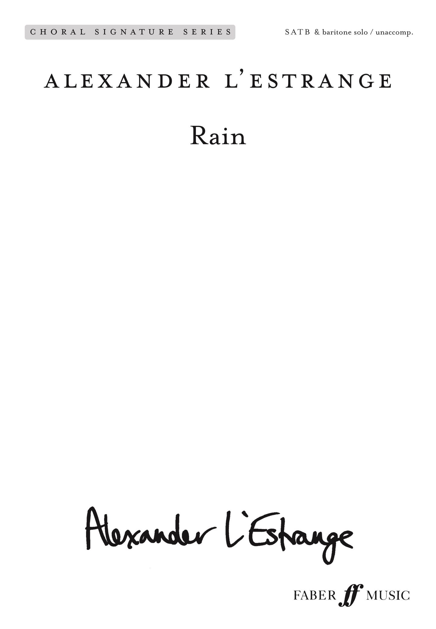 LEstrange Rain SATB CSS