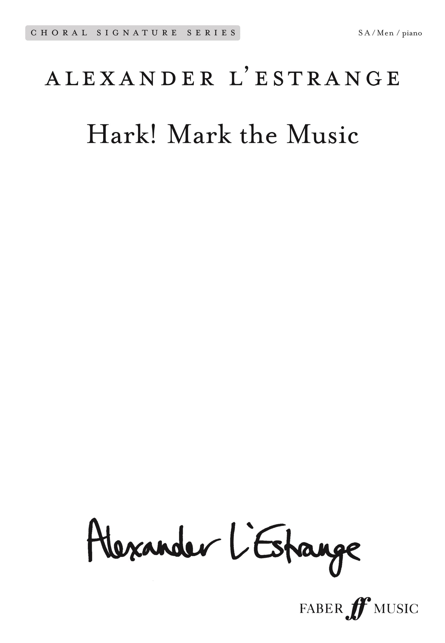 LEstrange Hark! Mark the Music SA/Men