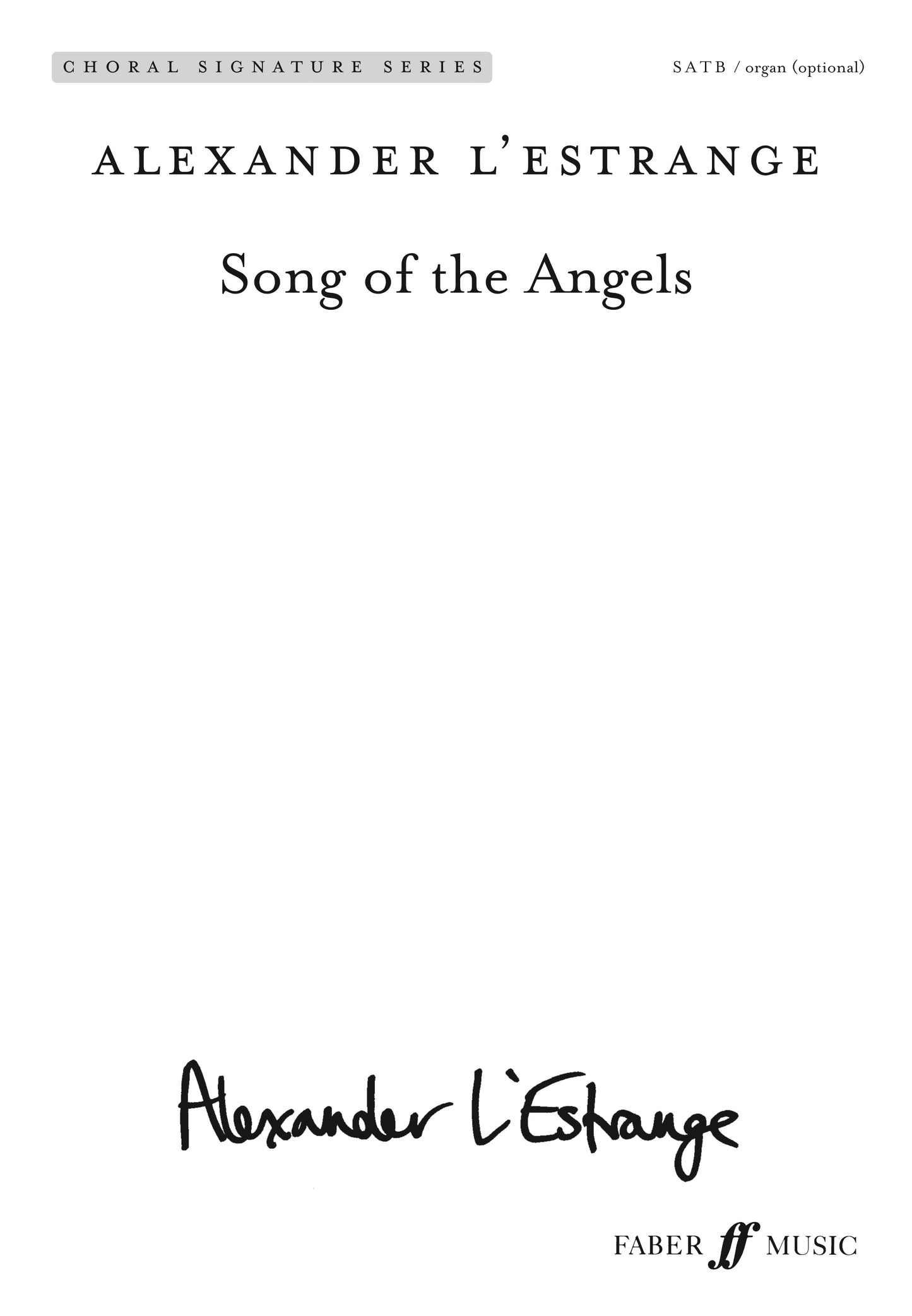 LEstrange Song of the Angels SATB FM