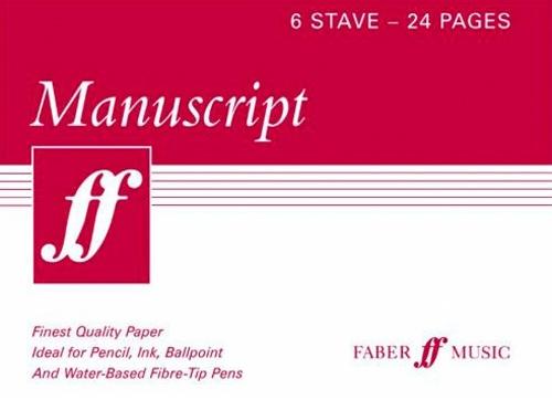 Manuscript A5 6 Stave 24 pg red/cream F