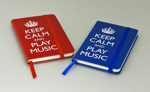 Keep Calm and Play Music Notepad A6 Red
