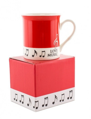 Mug Love Music Red Fine China LS