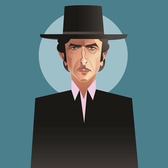 Card Pop Art Icons Bob Dylan
