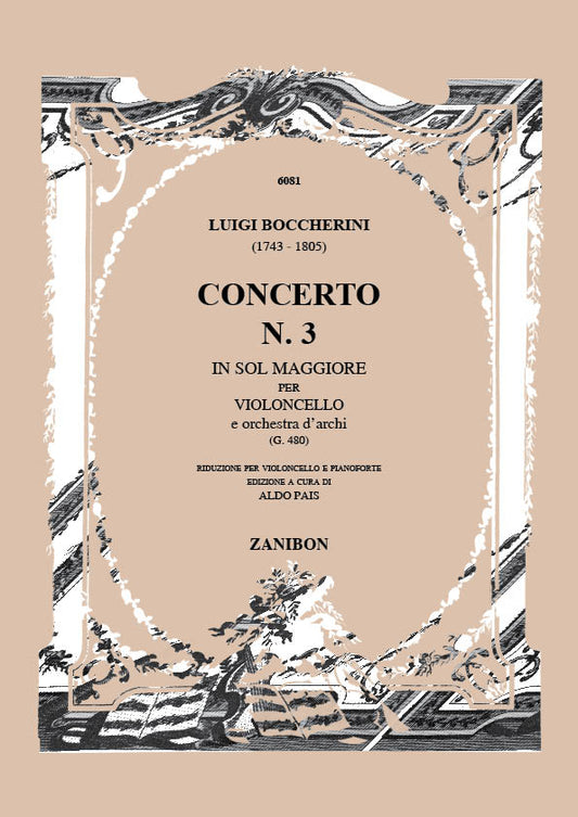 Boccherini L Cello Concerto 3 G480 G Za