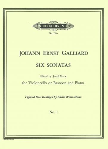 Galliard Six Bsn Sonatas No1 PET Cello