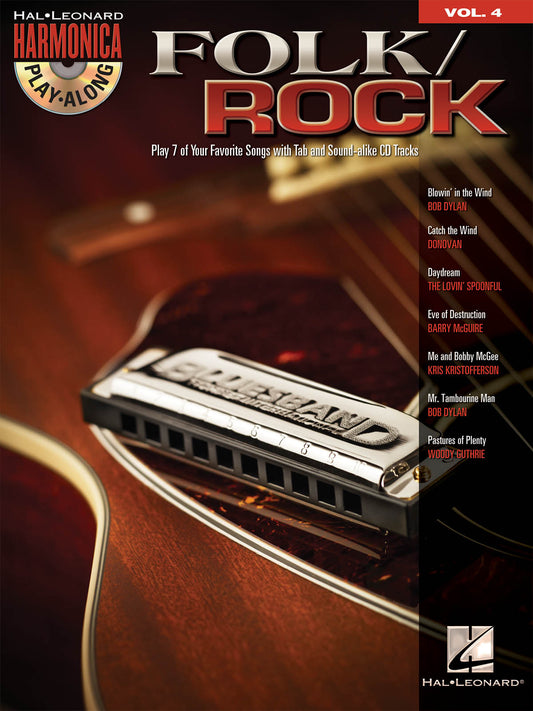 Folk Rock Harmonica Playalong Vol4+CD