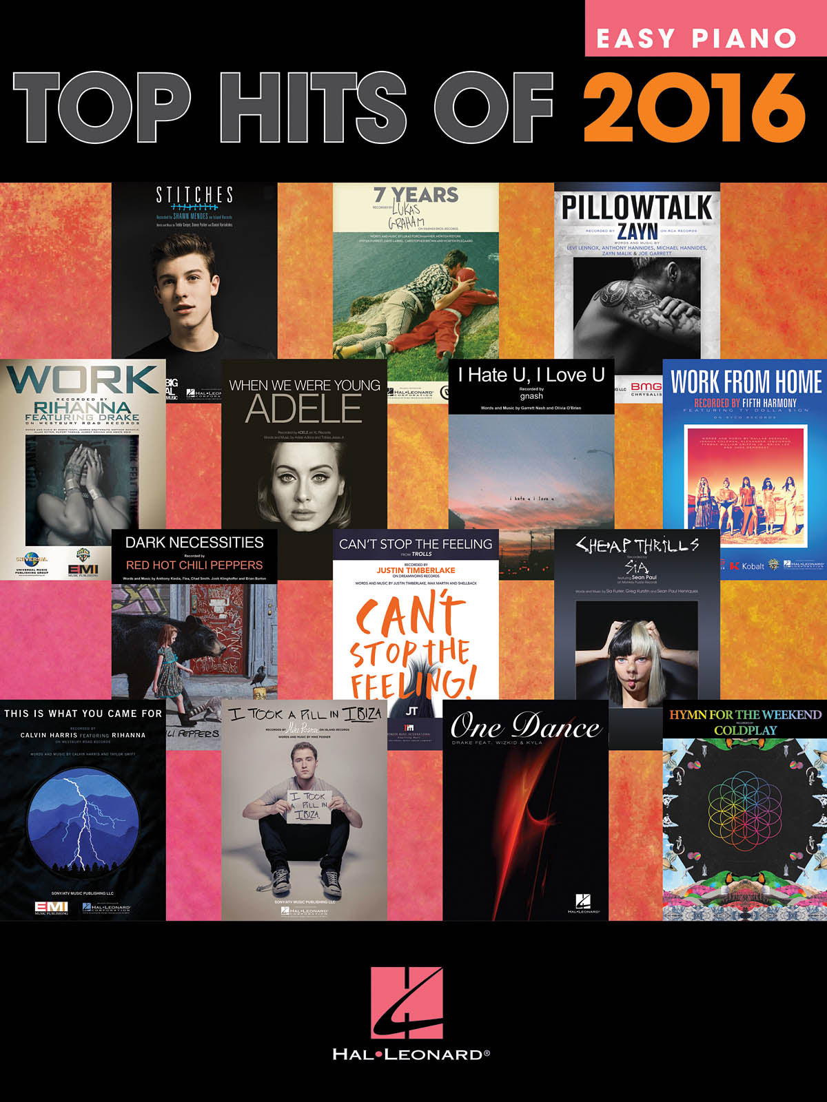 Top Hits 2016 Easy Pno HL