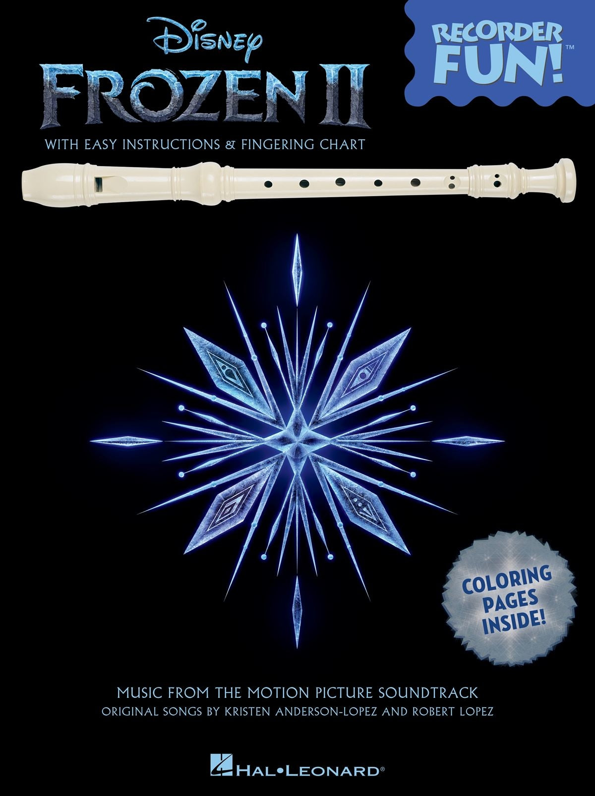 Frozen 2 Recorder Fun w/Colouring