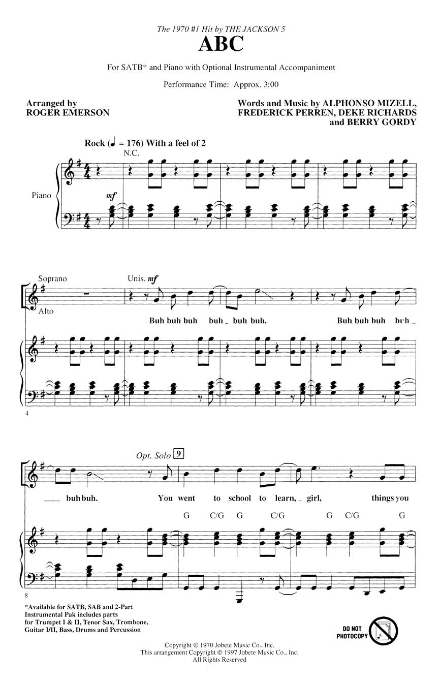 ABC Jackson 5 SATB HL