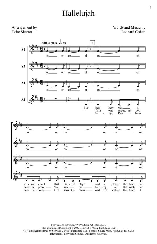Hallelujah SSAAA Cohen HL