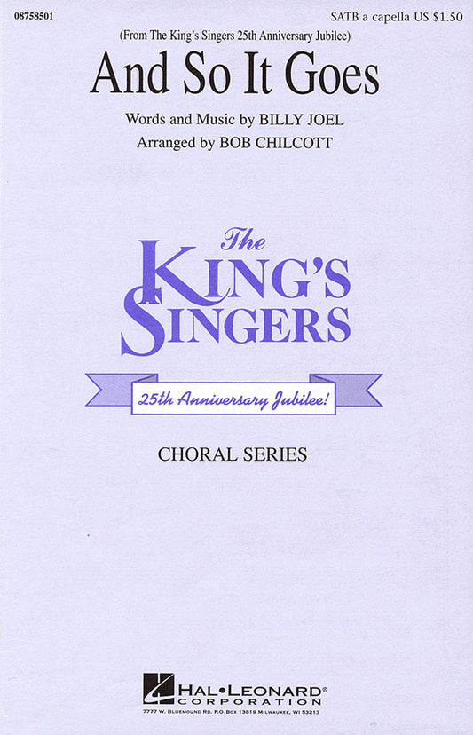 And So It Goes Kings Singers SATB HL