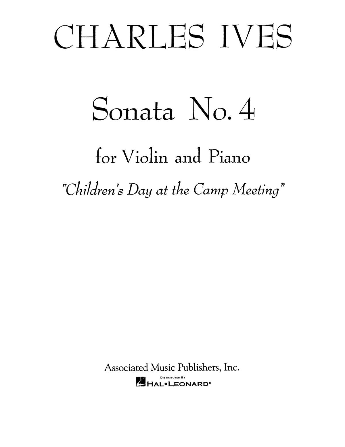 Ives Sonata Vln No4 HL