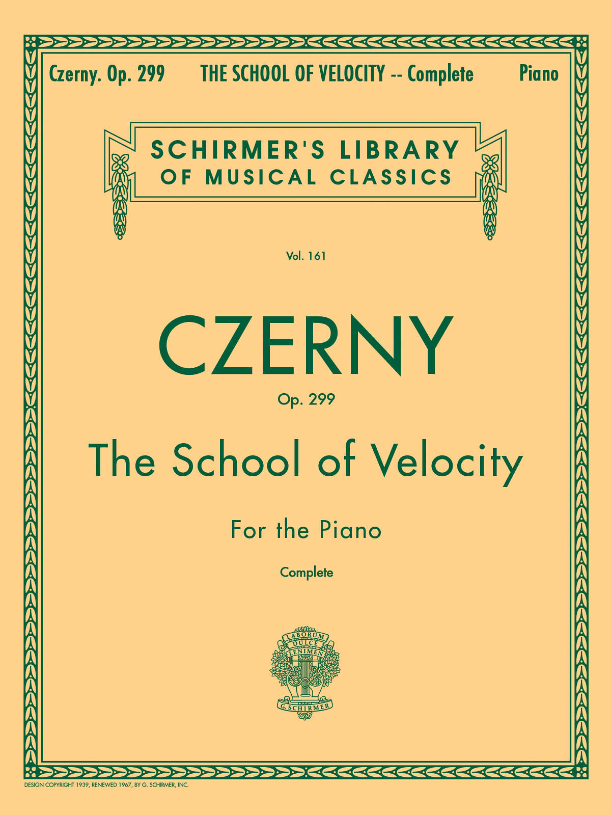 Czerny School of Velocity Op299 Pno GS