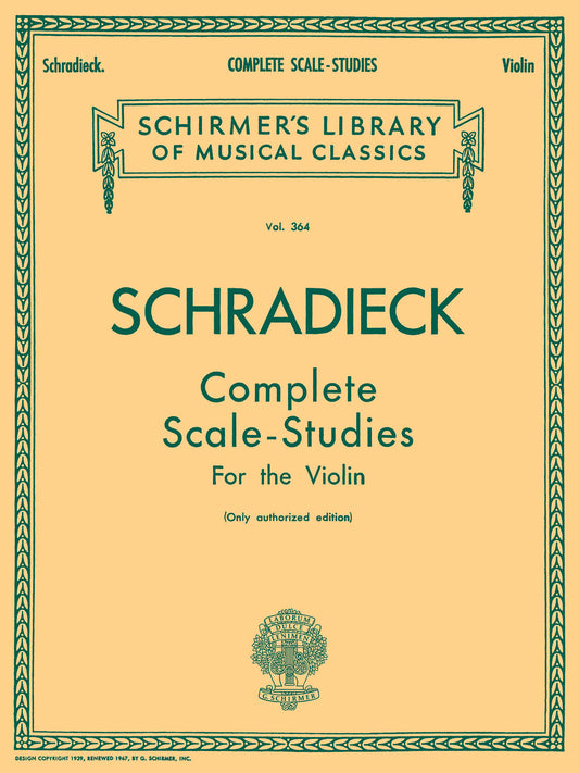 Schradieck Scale Studies Vln GS