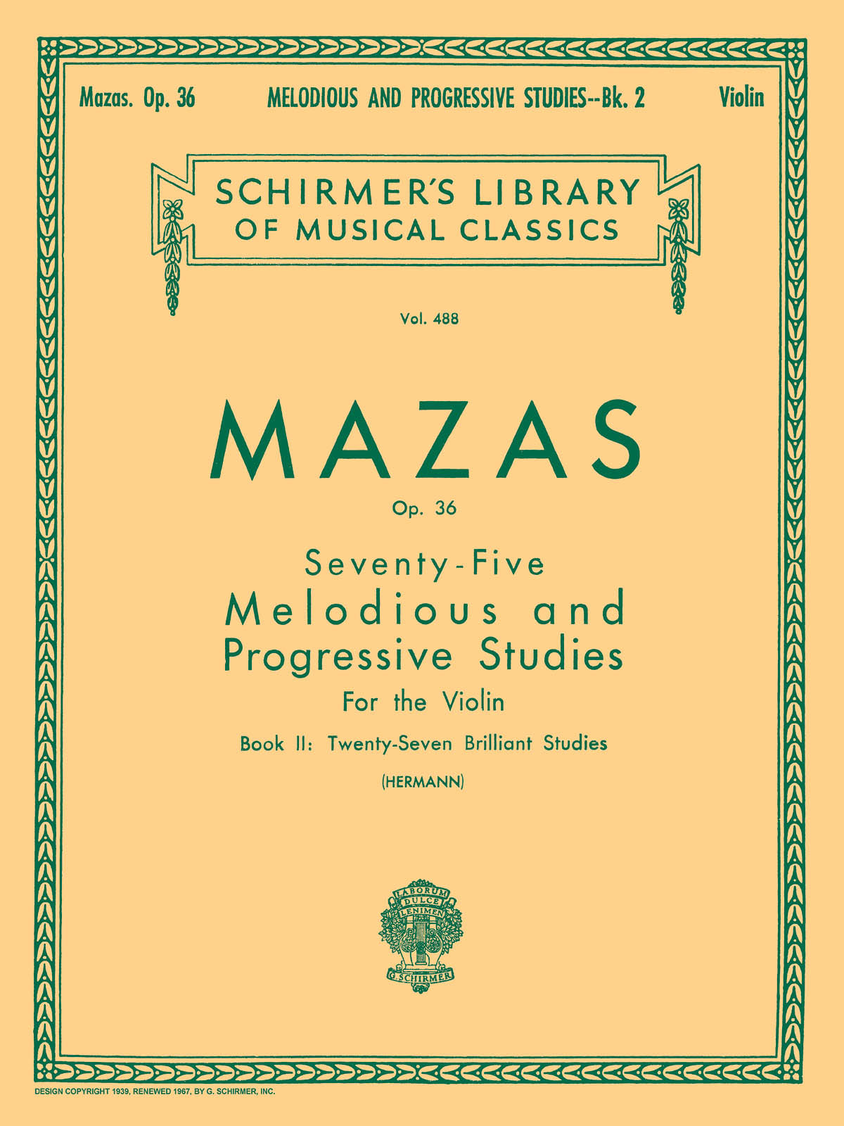 Mazas 75 Mel/Prog Studies Bk 2 GS