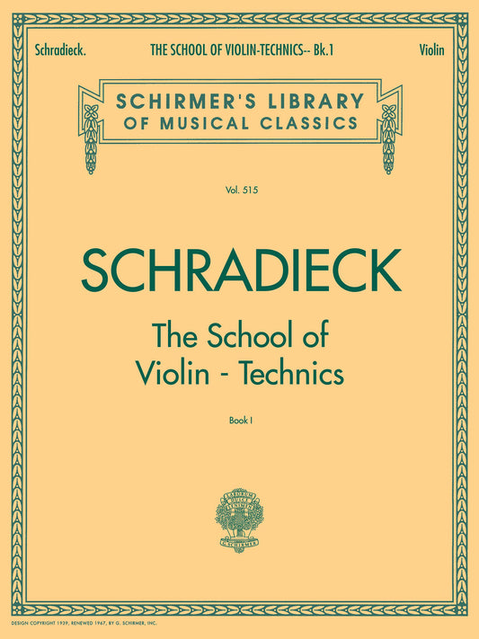 Schradieck Sch Vln Technics Bk1 Dxtrtry