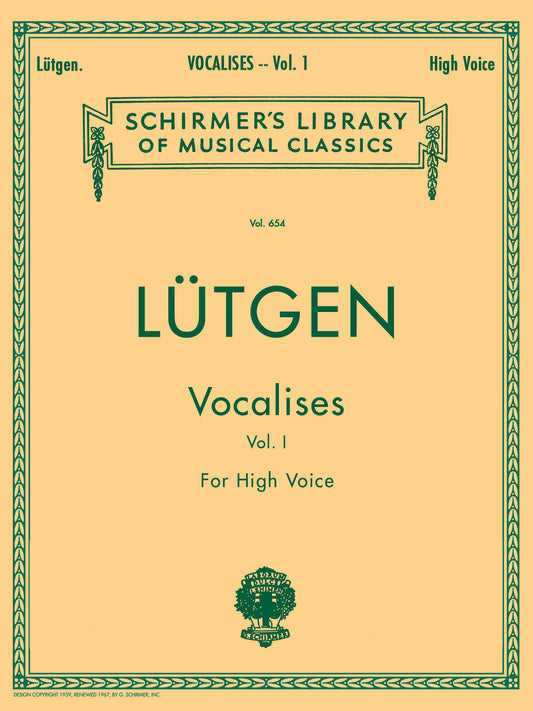 Lutgen Vocal Exercises Vol1 High Voice
