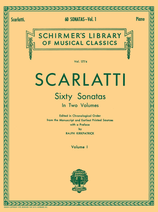Scarlatti 60 Sonatas Vol1 Pno Kirkpatri