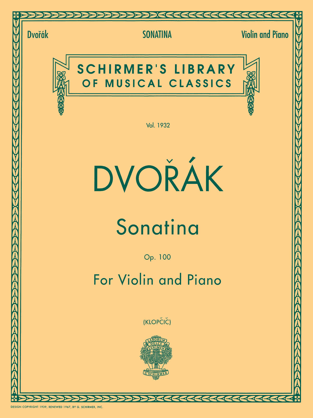 Dvorak Sonatina Vln Op100 GS