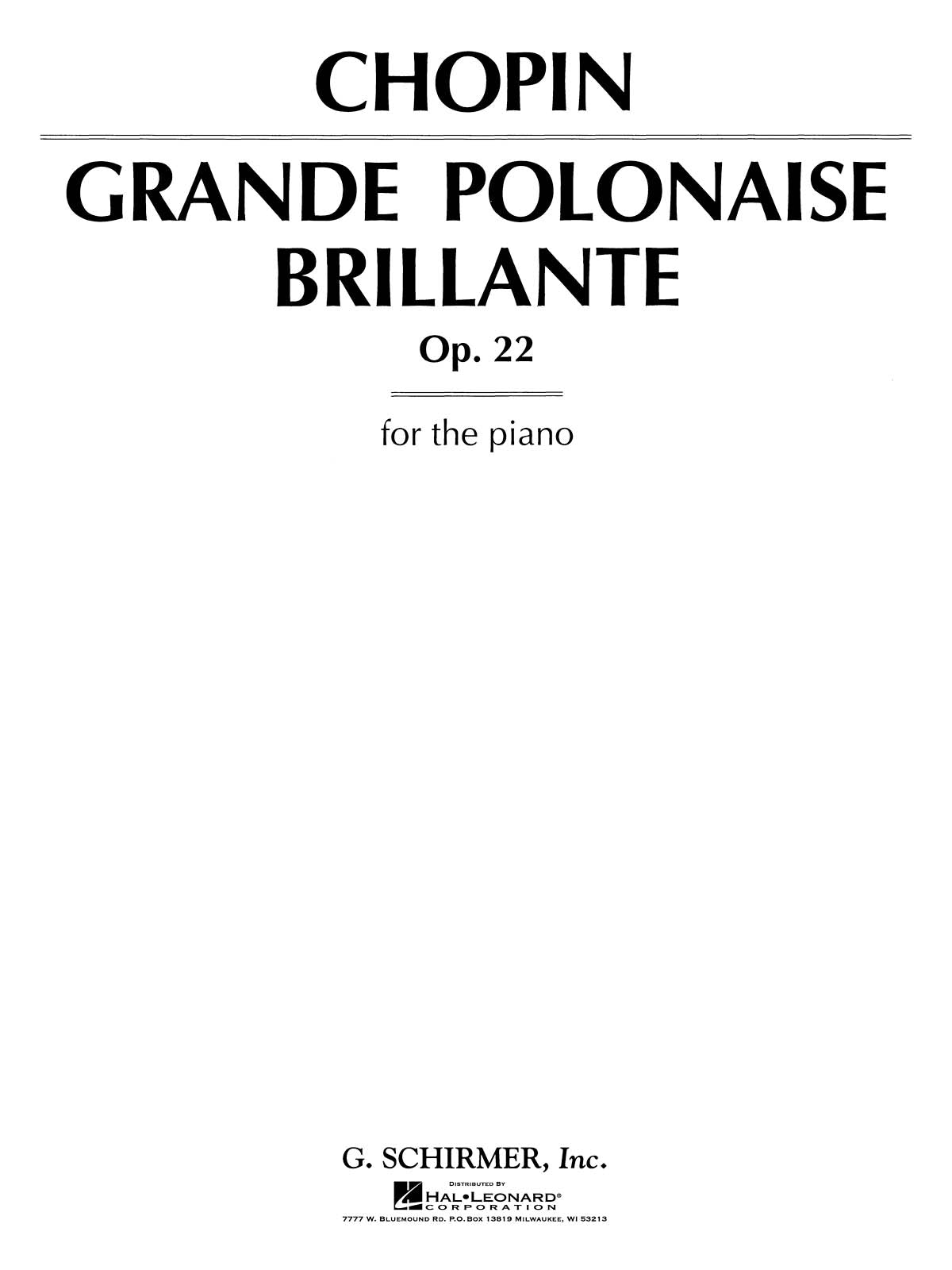 Chopin Grande Polonaise Brillante Op22