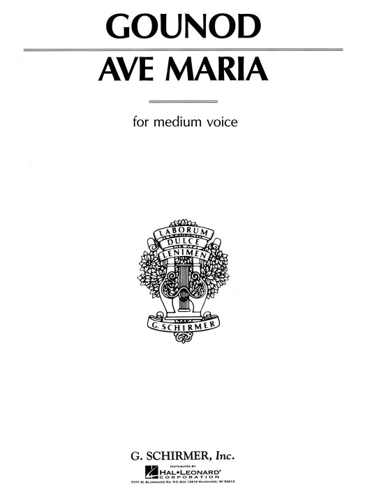 Gounod Ave Maria Med Vce Eb