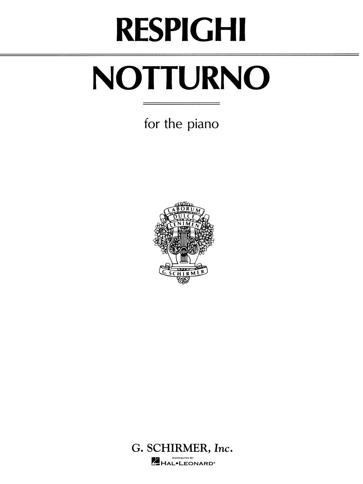 Respighi Notturno Pno SCH