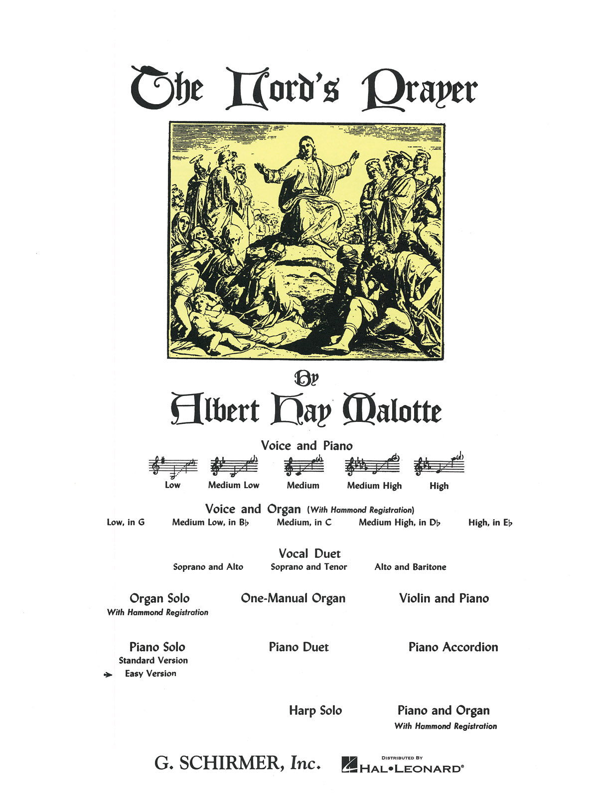 Malotte Lords Prayer Pno Solo GS