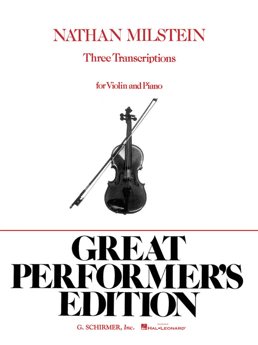 Milstein Three Transcriptions Vln&Pno G