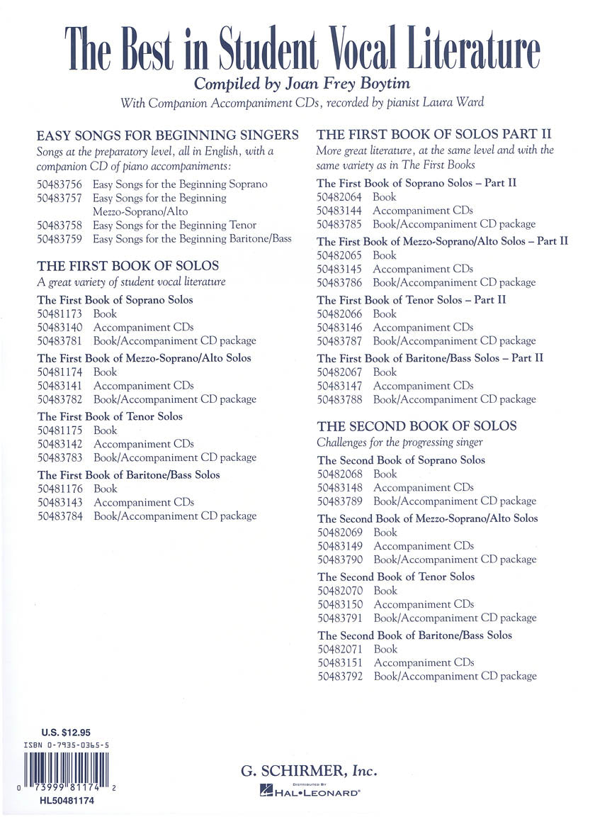First Book of Mezzo-Sop/Alto Solos Boyt
