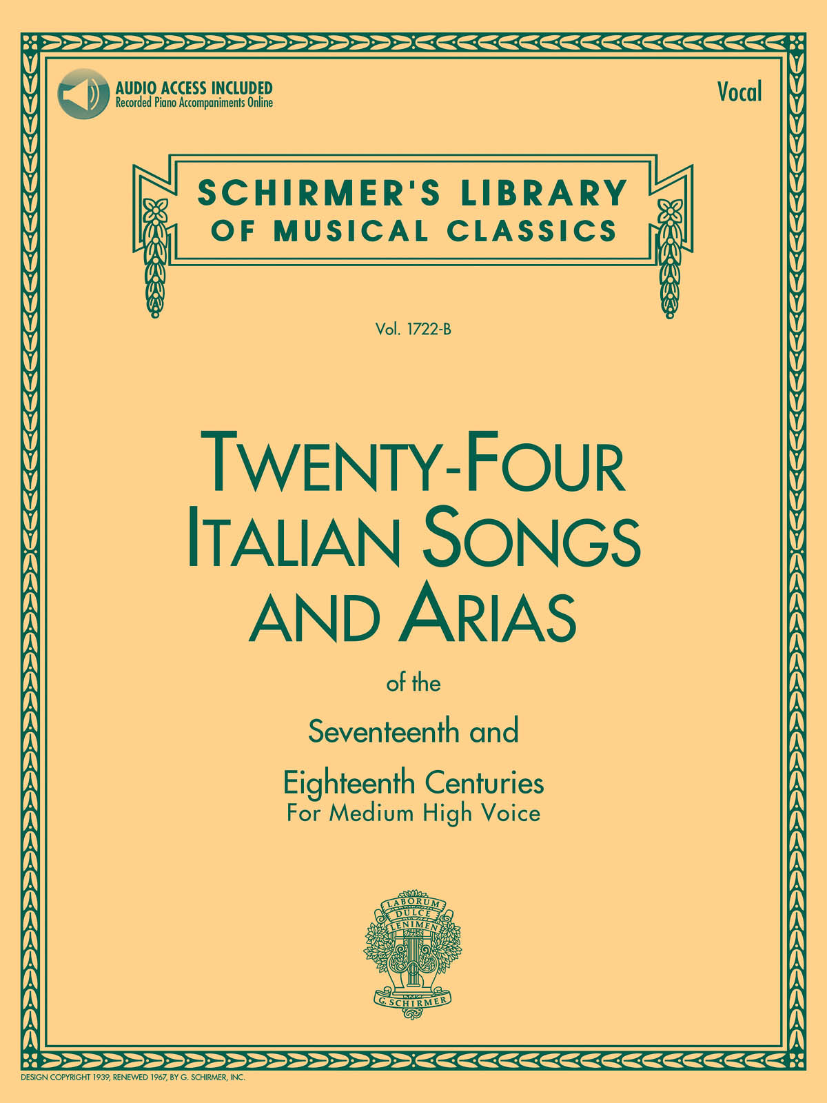 24 Italian Songs&Arias MH Vce Bk+Audio