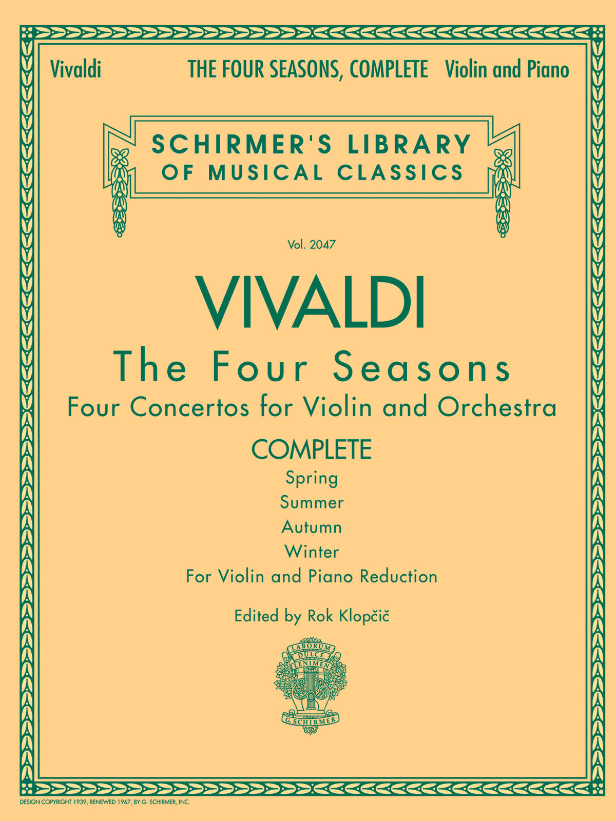 Vivaldi Four Seasons Comp Vln GS