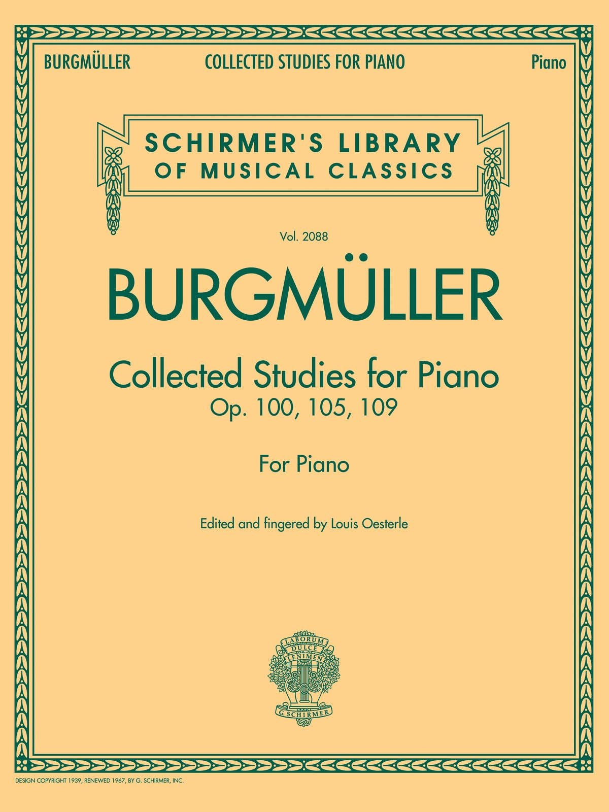 Burgmuller Collected Studies for Piano