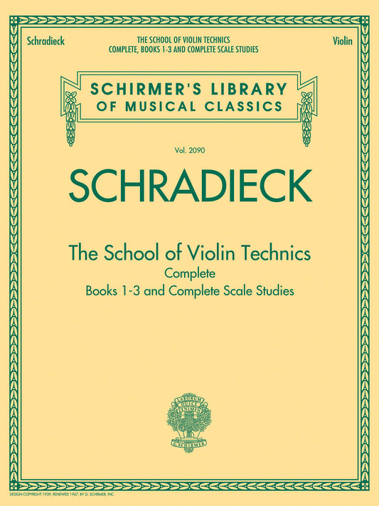 Schradieck School VLN Techniques Bk1-3
