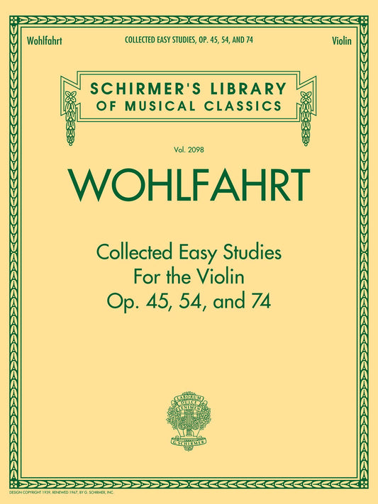 Wohlfahrt Collected Easy Studies Vln Op