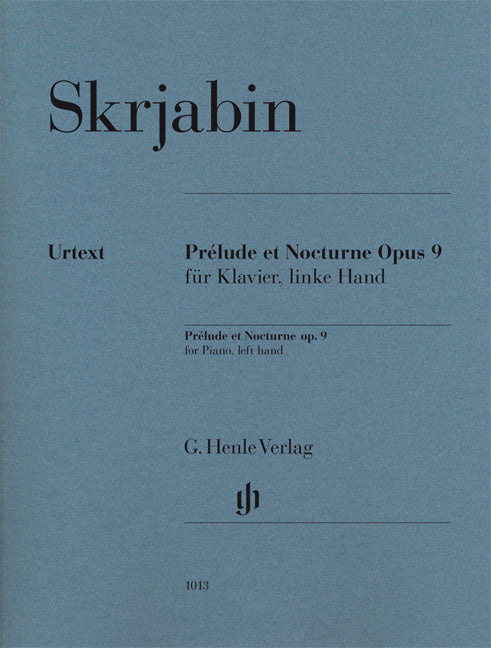 Scriabin Prelude & Nocturne Op9 LH Pno