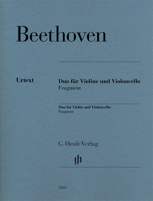 Beethoven Duo for Vln and Vc Fragment H