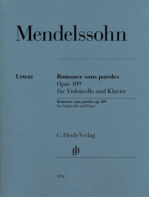 Mendelssohn Romance Sans Paroles Vc&Pno