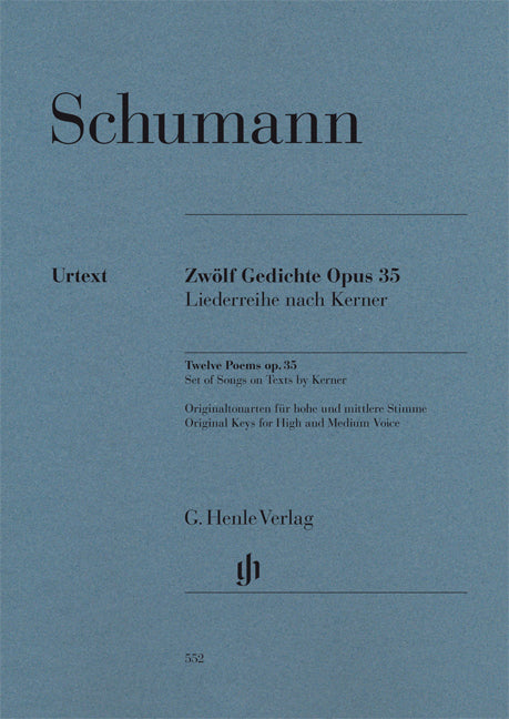 Schumann 12 Poems Op35 Voice HN