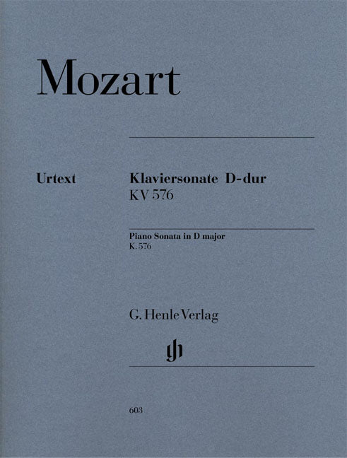 Mozart Piano Sonata in Dmajor K.576