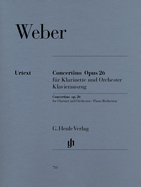 Weber Concertino Op.26 Clt&Orch Pno Red