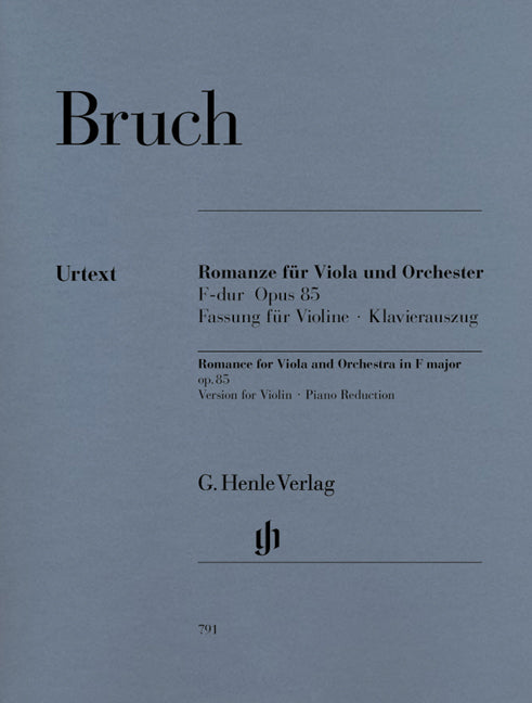 Bruch Romance in Fmaj Opus 85 Vla ARR V