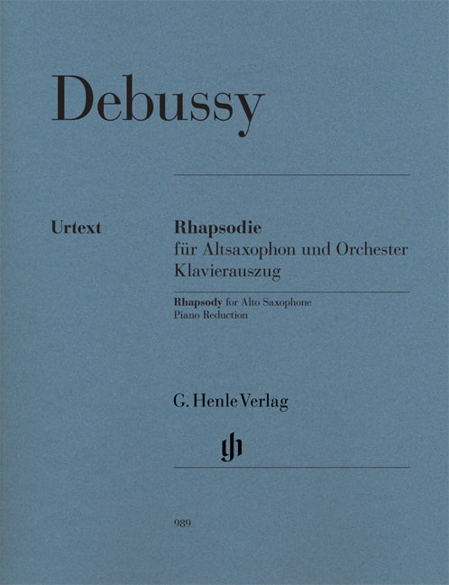 Debussy Rhapsodie Alto Sax+Pno HN