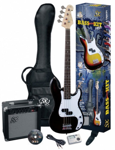 SX Electric Bass PB Black +Gigbag