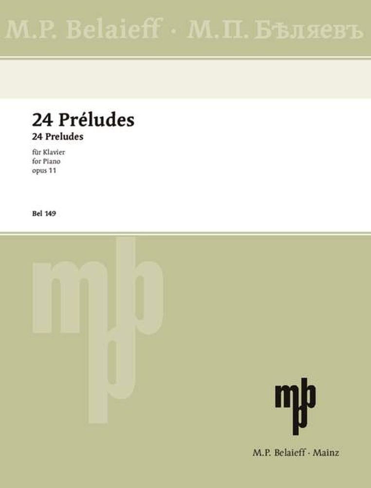 Scriabin 24 Preludes Pno Op11 BEL