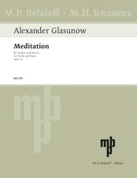 Glasunow Meditation Vln & Pno BEL