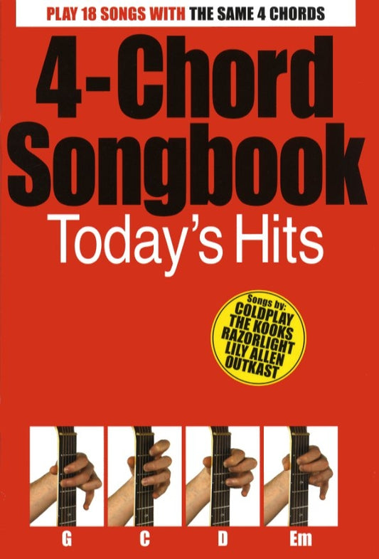 4 Chord Songbk Todays Hits Gtr Red