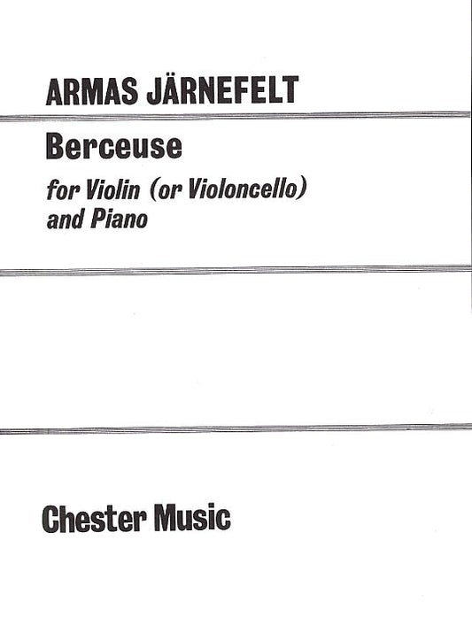 Jarnefelt Berceuse Vln/Vc Pno CH