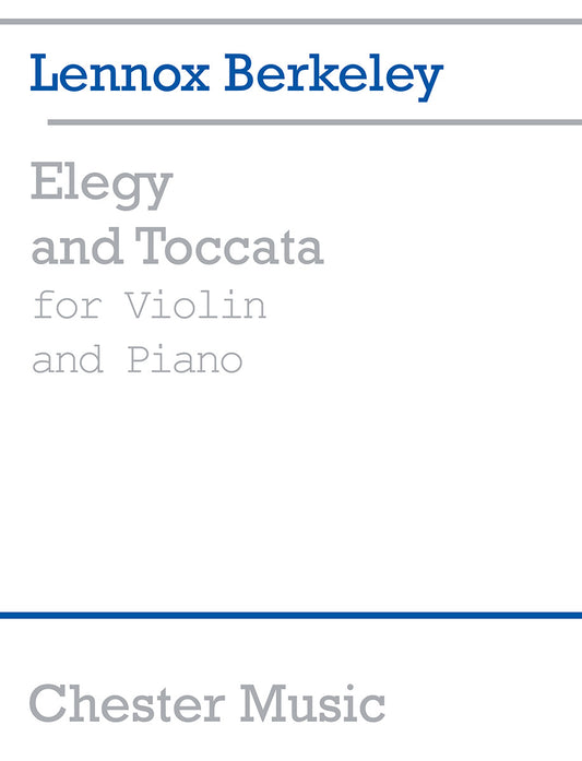 Berkeley Elegy & Toccata Vln CH